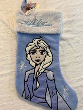 Disney 193849002776 Ruz Frozen Ii Elsa Applique Christmas Stocking Blue/multicolor 17 Inch New
