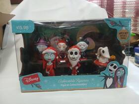 Disney 193849035842 Nightmare Before Christmas Halloweentown 6 Pcs Figurine Set New With Box