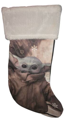 Disney 193849042475 - Star Wars Mandalorian Christmas Stocking 17 Inch Satin New