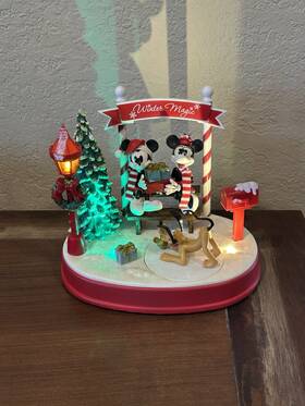 Disney 193849060615 Mickey And Minnie Mouse Animated Lighted Winter Magic Musical Christmas