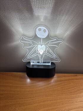 Disney 193849065719 Nightmare Before Christmas Jack Skellington Acrylic Battery Shelf Light