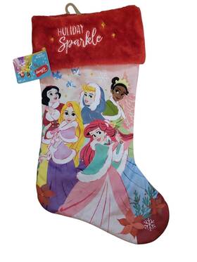 Disney 193849066860 Princess Holiday Sparkle Cinderella Snow White Christmas Stocking Nwt