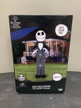 221242 Disney Halloween Nightmare Before Christmas 10 Ft Jack Skellington Inflatable