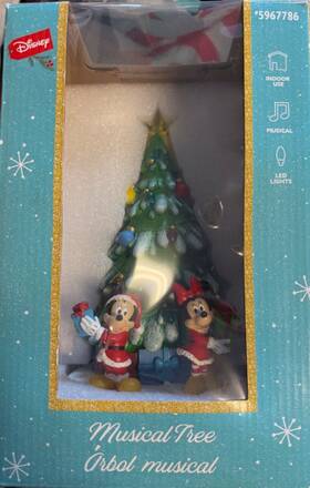 5967786 Disney 10 Inch Led Musical Mickey And Minnie Christmas Tree New Nib 2024