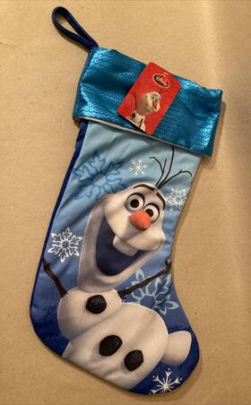 Disney 608215394732 Frozen Olaf Blue Christmas Stocking Nwt