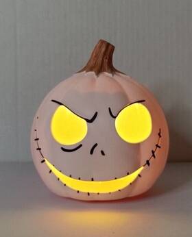 Disney 628481290538 6 Inch Nightmare Before Christmas Jack Skellington Battery Operated Pumpkin