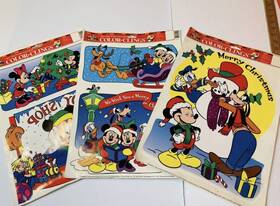 X16.5 Disney 728502803607 3 Vintage Mickey S Stuff Static Cling Decorations Christmas 11.5 Inch