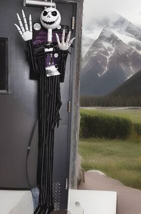 Disney 761359206184 Nightmare Before Christmas Jack Skellington 6ft Hanging Decor Lights Sound