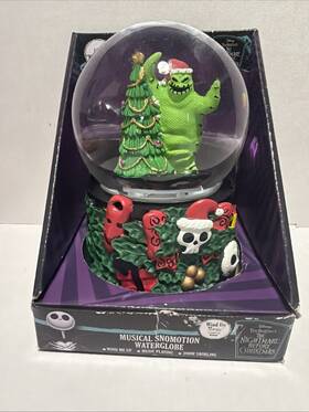 Disney 761359213069 Nightmare Before Christmas Musical Waterglobe Oogie Boogie Scratched Glass T5