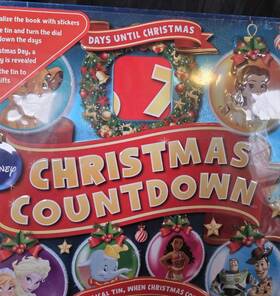 Disney 781800228672 Christmas Advent Calendar Metal Lockable Reusable Countdown Tin W Key