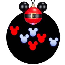 882029 Disney Christmas Holiday Mickey Mouse Whirl-a-motion Led Projection Ornament