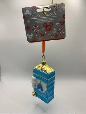 Disney Parks 400951816857 Sketchbook Mickey Popcorn Box Hanging Christmas Ornament Rare New With Tag