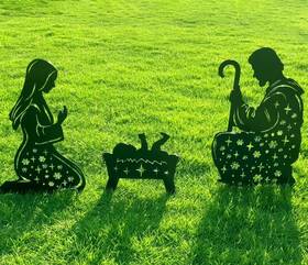Ns01 Doesen Metal Nativity Scene Outdoor Christmas Decorations 17 Inch Silhouette Nativ