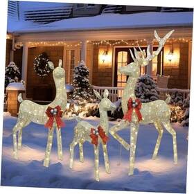 Llds-h-105e Dongguan Fuxing Lighting & Gift Co Ltd 3 Pcs Christmas Reindeer Decorations Outdoor Lighted Large Deer Yard Decor