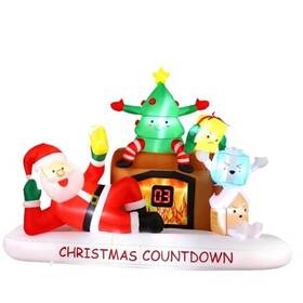 Dongguan Guanqing Electronics Co. Ltd. 313101566505 7ft Lighted Inflatable Christmas Tree Outdoor Santa Body Decor With Gift Boxes