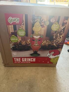 885863 Dr. Seuss The Grinch Seussft Giant Christmas Nutcracker Led Blow Mold Outdoor