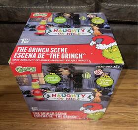 Dr. Suess 191245838609 New 9 Ft. W Led Grinch With Naughty Or Nice Christmas Airblown Inflatable