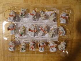 Dreamsicles 047256071125 Miniature Christmas Ornaments Set Of 18 Mini Tree Open Box Vguc