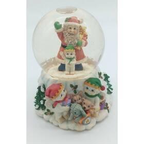 11919 Dreamsicles Christmas Musical Snow Globe - Merry To All Santa