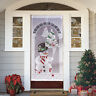 Drk8463482 White Lace Snowman Curtain Winter Window Door Panel Home Party