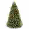 Duh-90lo National Artificial Christmas Tree Prelit Lighted 9 Foot Lights Green Fir