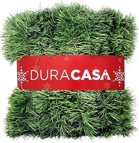 Dura Casa 50 Foot Christmas Garland For Decorations Green Non-lit