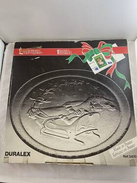 Duralex Les Verreries De Saint Gobain 080576090209 Christmas Platter 13 Inch Made In France
