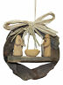 Dw-4078 Ss Shells Nativity Scene Wreath Natural Driftwood Rafia Bow Coastal