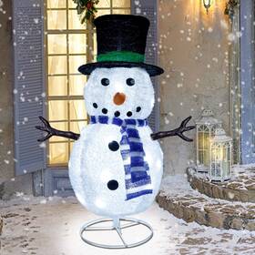 Dynaming 635638456075 31.5 Inch Lighted Snowman Christmas Decorations 45 Led Pre-lit Ligh