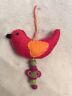 Dzi471283040 Unbranded Bird Ornament Felt Red With Orange Green And Purple