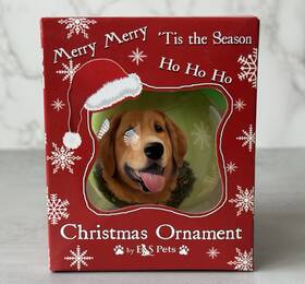 18484 E&s Pets Golden Retriever Christmas Ornament