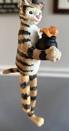 35359-2 E & S Pets Dangling Legs Cat Christmas Ornament