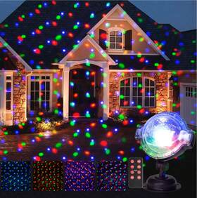 807002 Eambrite Christmas Projector Lights With Remote Rotating Falling Snow