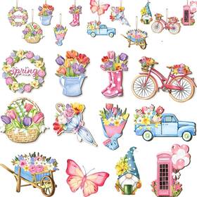 Cj-mzgj-1 Eashopbal Spring Ornaments For Small Tree 24 Pcs Christmas Decorations Woo
