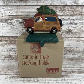 Eddie Bauer 407691600005 Santa In Truck Car Stocking Holder Cast Iron Christmas Decor Box