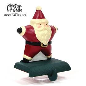 H4910000 Eddie Bauer Star Santa 5 Inch Cast Iron Stocking Hanger Christmas Mib