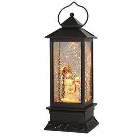 Eldnacele 705814043389 Christmas Snow Globe Lantern With Music Battery Operated Lighted S