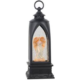 Eldnacele 737269402657 12 Inch Christmas Snow Globe Lantern With Music And Timer - Lighted Nativity Decor