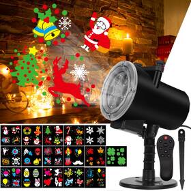 Elec3 631145621289 Christmas Holiday Led Projection Light 12w 16 Slides Projector Waterpr