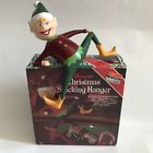 745r Elf Sun Hill Vtg Plastic Stocking Shelf Hanger Christmas Original