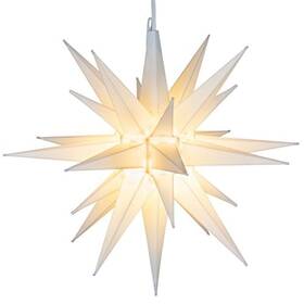 Elf Logic 600300778823 21 Large Warm White Led Moravian Star Hanging Outdoor Christmas Light Use As