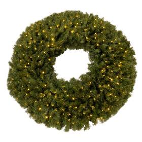 Elf Stor 196593999521 60 Inch Large Christmas Wreath With 300 Led Lights And 996 Branch Tips