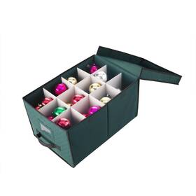 83-dt5044 Elf Stor Green Christmas Ornament Storage Chest Holds 24 Bulbs With 4 Inch Dividers