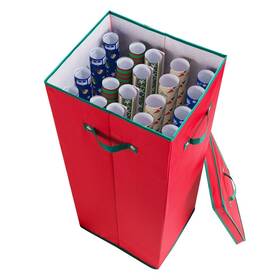 M050803 Elf Stor Christmas Wrapping Paper Storage Box Container Organizer 30 Inch Tall 20 Rolls