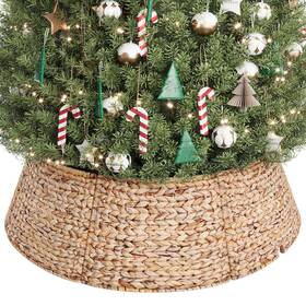 Htc02 Elyken 42-inch Woven Rattan Christmas Tree Collar Stylish 42 Inch Natural