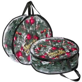 Sdhhsnd001 Emomas 2pcs Christmas Wreath Storage Container 24 X 7.9 Inches 2pack-black