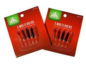284-2618 Enchanted Forest 2.5 Volt Multi Color Mini Christmas Light Bulbs 10 8 Steady 2 Flasher 2pk