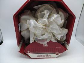 287-0454 Enchanted Forest Christmas 7 Loop Lighted Bow. Decoration