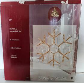 Enchanted Forest 688859094700 Christmas 18 Inch Rope Gold Light Snowflake Indoor Outdoor