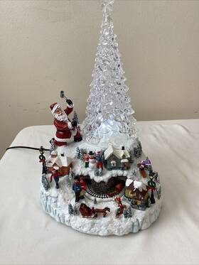 Enchanted Forest 841887138833 Poly Resin Led Lighted Musical Christmas Village Building Home Tabletop 11.25 Inch